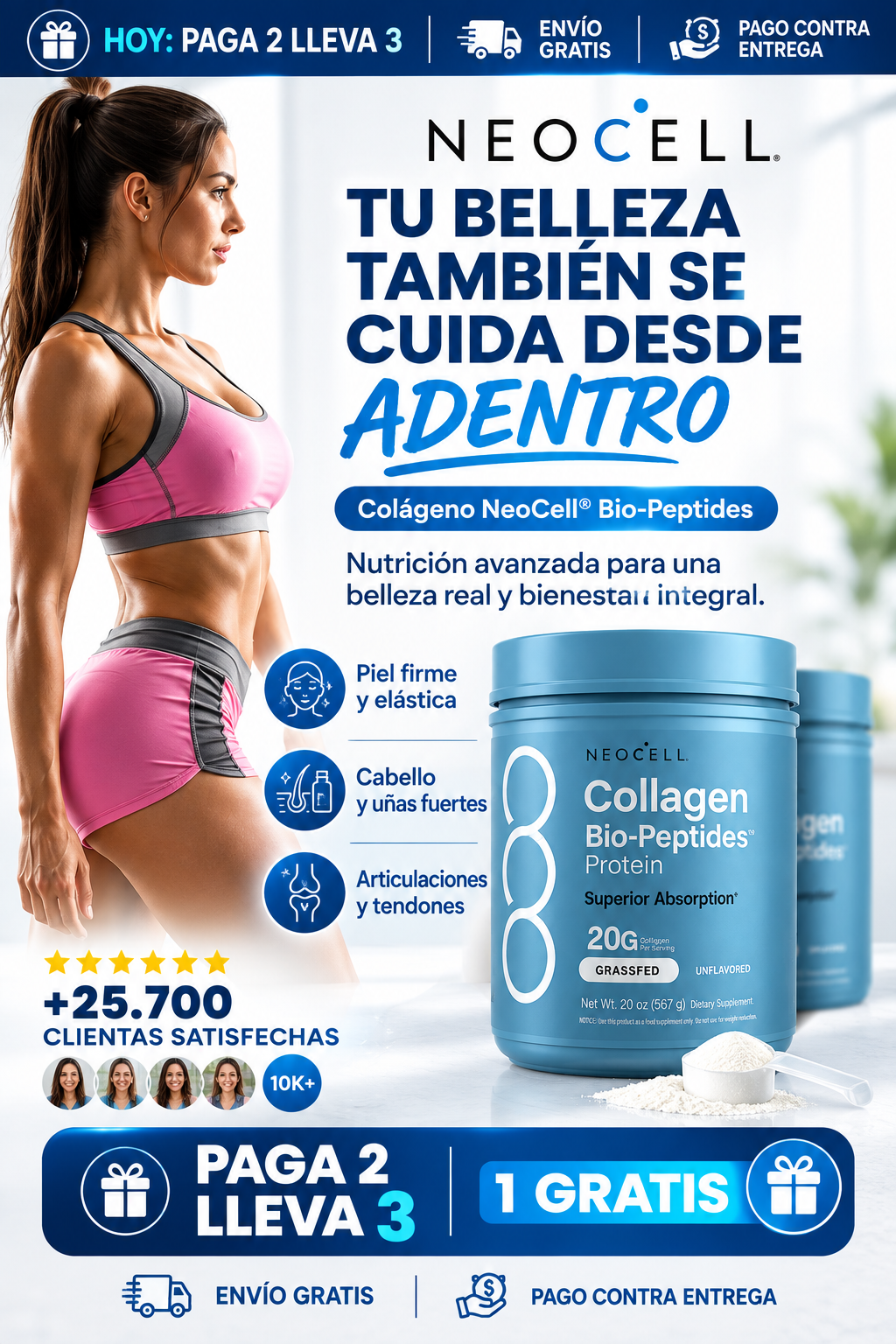 Colágeno Neocell® Bio-Peptides 567g
