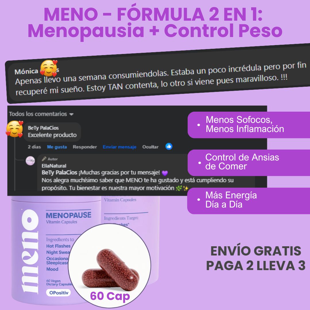 MENO 2 en 1: Control Menopausia + Control Peso > ENVÍO GRATIS