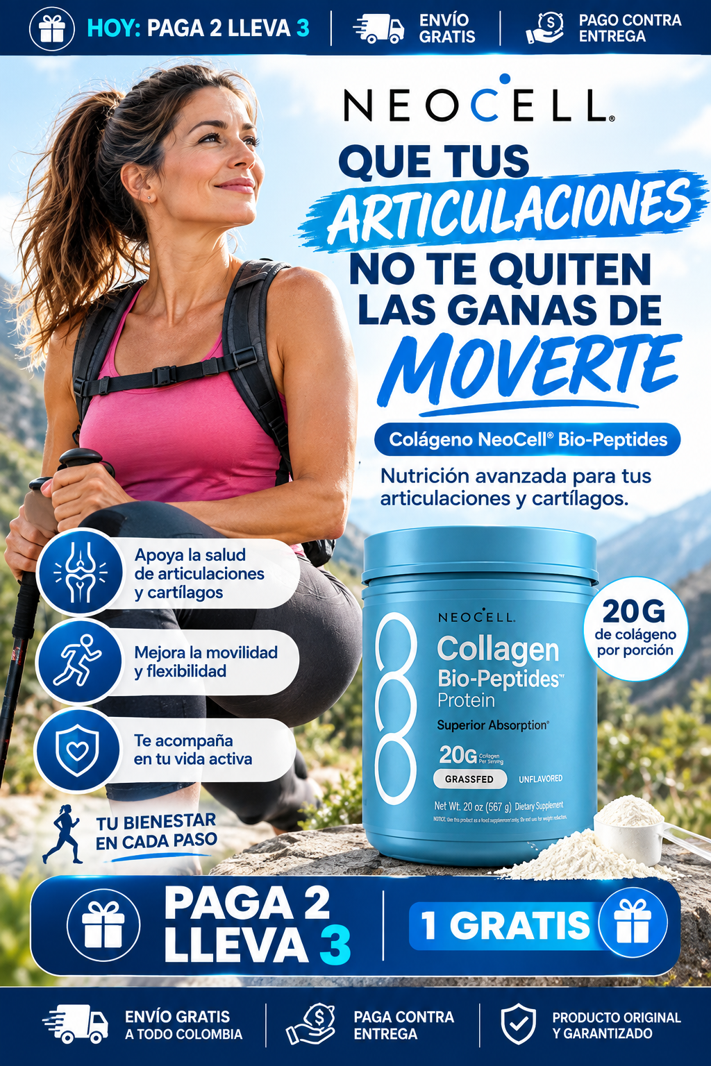 Colágeno Neocell® Bio-Peptides A 567g